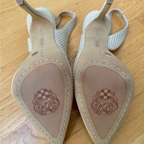 Vince Camuto Women's Cream Slingback Heels - Picture 2 of 5